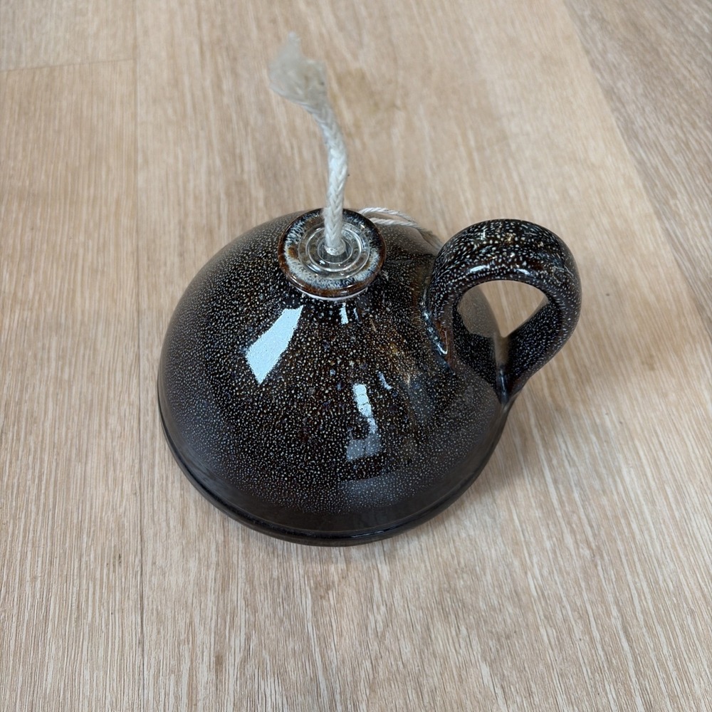 Whynot Pottery Drip Glaze Oil Candle With Handle - Picture 3 of 8